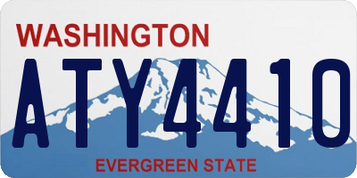 WA license plate ATY4410