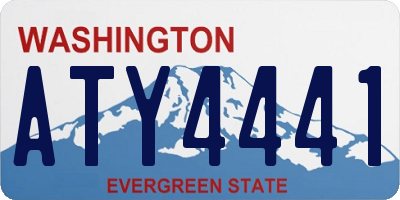WA license plate ATY4441