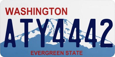 WA license plate ATY4442