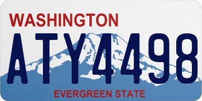 WA license plate ATY4498