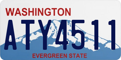 WA license plate ATY4511