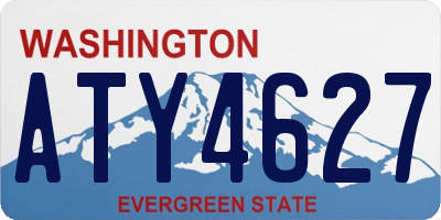 WA license plate ATY4627