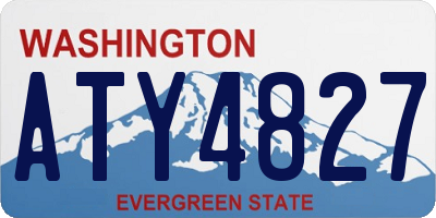 WA license plate ATY4827