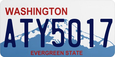 WA license plate ATY5017