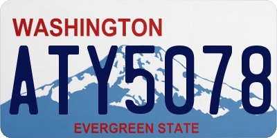 WA license plate ATY5078