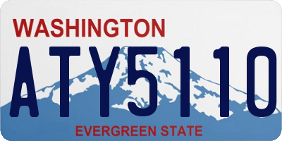 WA license plate ATY5110