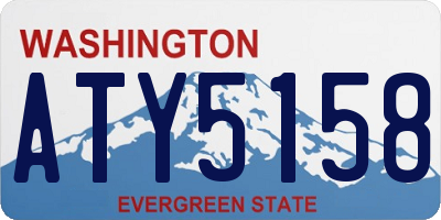 WA license plate ATY5158