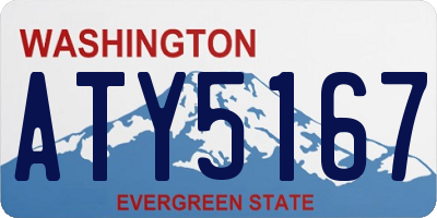 WA license plate ATY5167