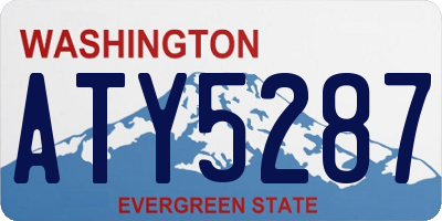 WA license plate ATY5287