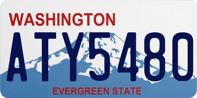 WA license plate ATY5480