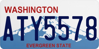 WA license plate ATY5578