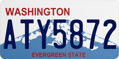 WA license plate ATY5872