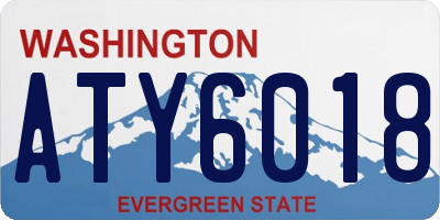 WA license plate ATY6018