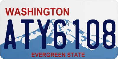 WA license plate ATY6108