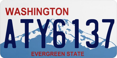 WA license plate ATY6137