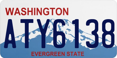 WA license plate ATY6138