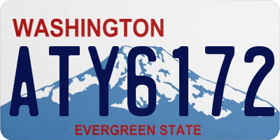 WA license plate ATY6172