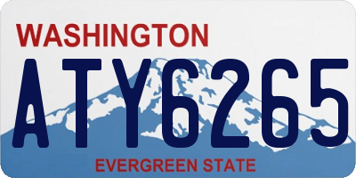 WA license plate ATY6265