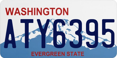 WA license plate ATY6395