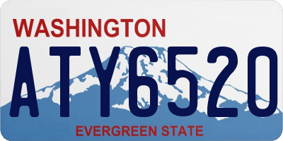 WA license plate ATY6520