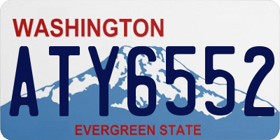 WA license plate ATY6552