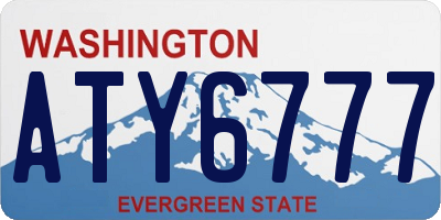 WA license plate ATY6777