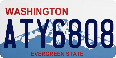 WA license plate ATY6808