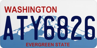 WA license plate ATY6826
