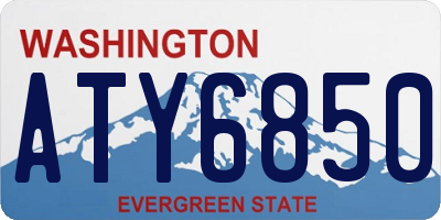 WA license plate ATY6850