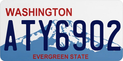 WA license plate ATY6902