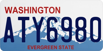WA license plate ATY6980