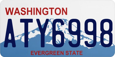 WA license plate ATY6998