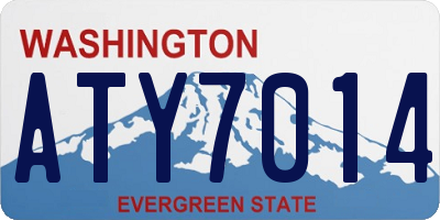 WA license plate ATY7014