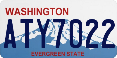 WA license plate ATY7022