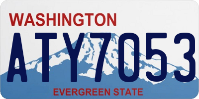 WA license plate ATY7053