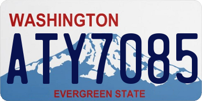 WA license plate ATY7085