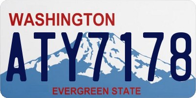 WA license plate ATY7178