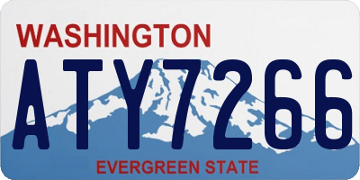 WA license plate ATY7266