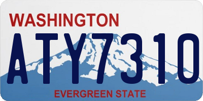 WA license plate ATY7310