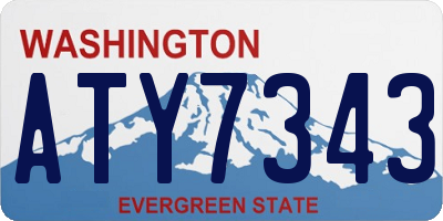 WA license plate ATY7343