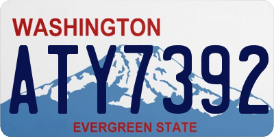 WA license plate ATY7392
