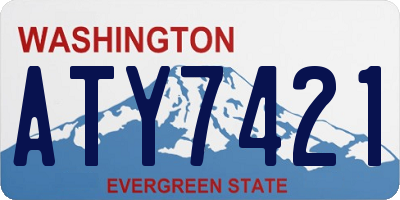 WA license plate ATY7421