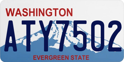 WA license plate ATY7502