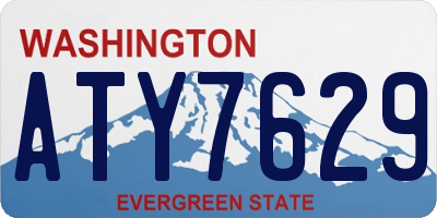 WA license plate ATY7629