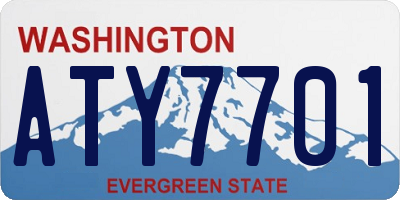 WA license plate ATY7701