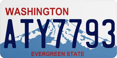 WA license plate ATY7793