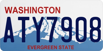 WA license plate ATY7908
