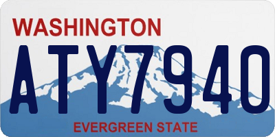 WA license plate ATY7940