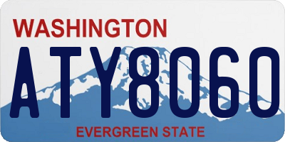 WA license plate ATY8060