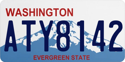 WA license plate ATY8142